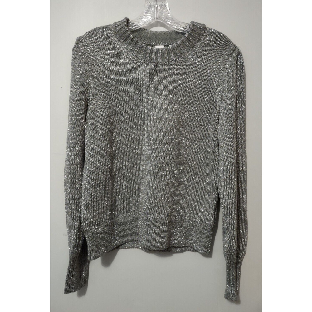 GAP Women's Grey Sparkly Pullover Sweater Size Medium